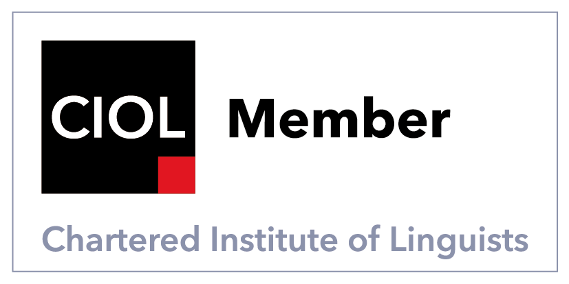 Logo członkowskie Chartered Institute of Linguists